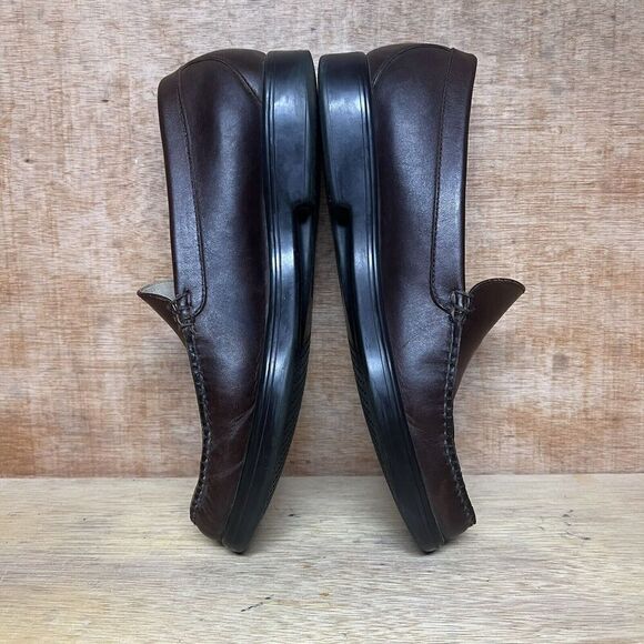 SAS Venetian Brown Leather Slip On Loafers Moccasin Shoes Men Size 11.5 M - Picture 6 of 10